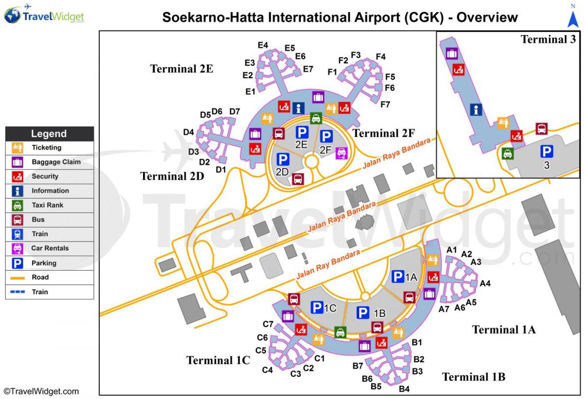 soekarno hatta aeropuerto terminal mapa