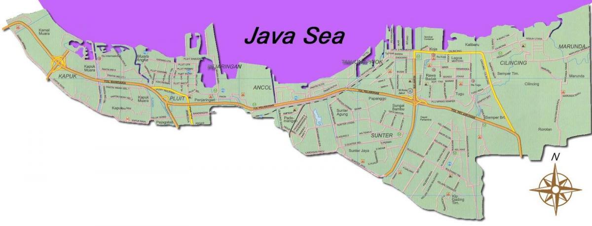 Jakarta utara mapa