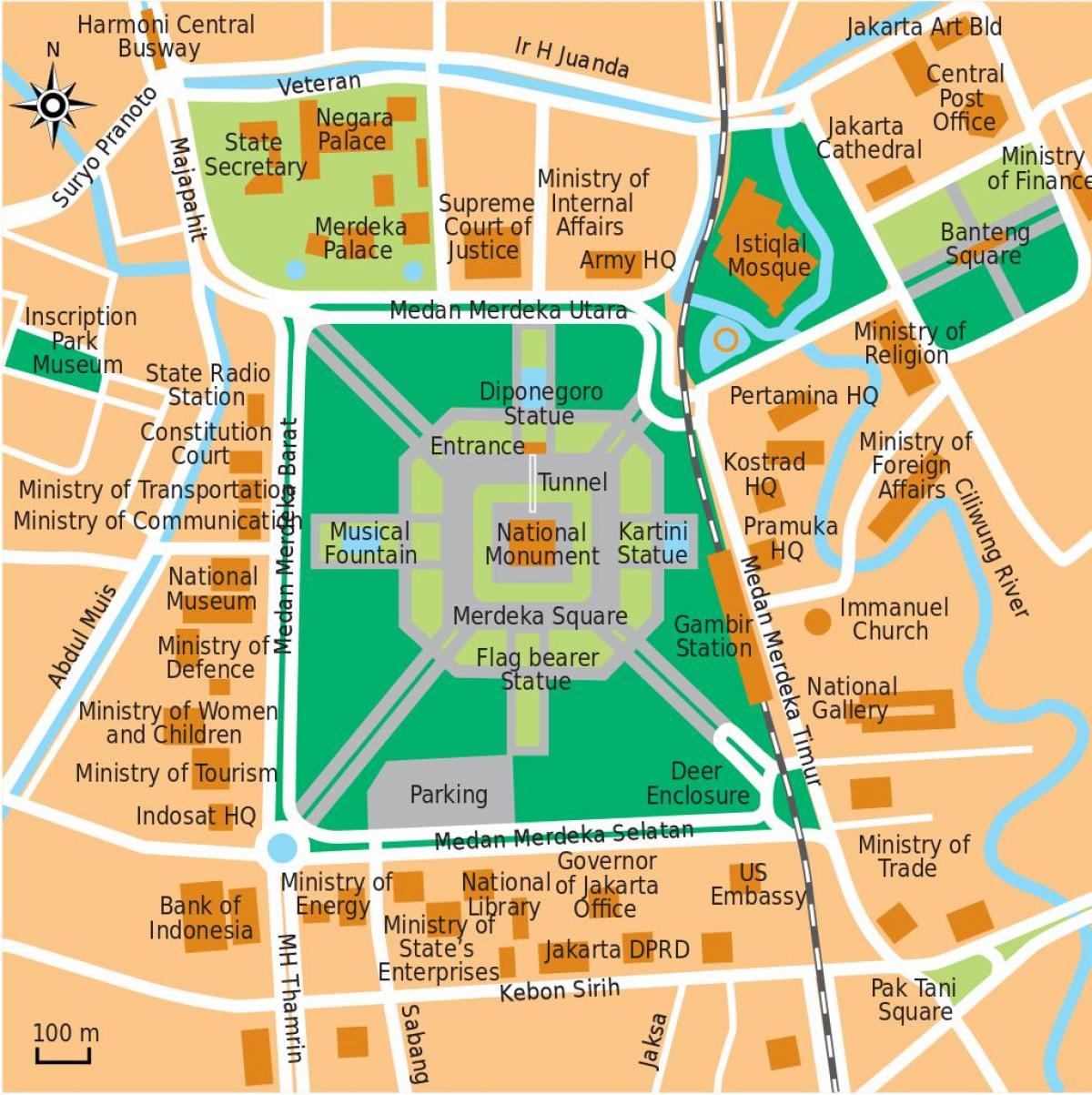 mapa de la oficina de Yakarta