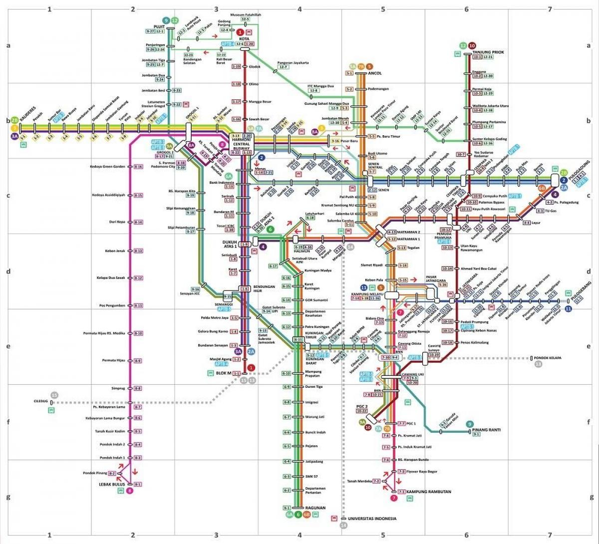 mapa trans Yakarta