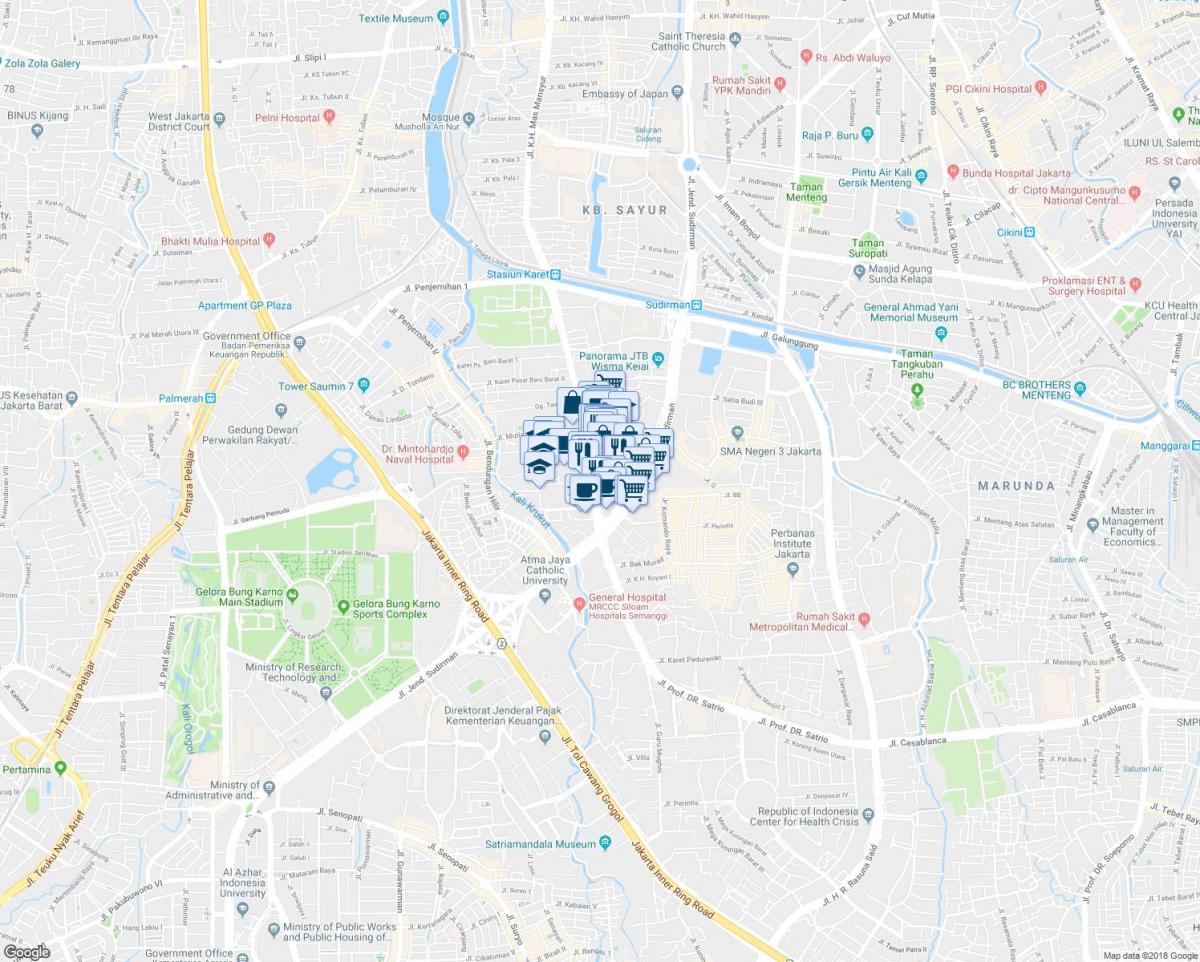 sudirman Jakarta mapa