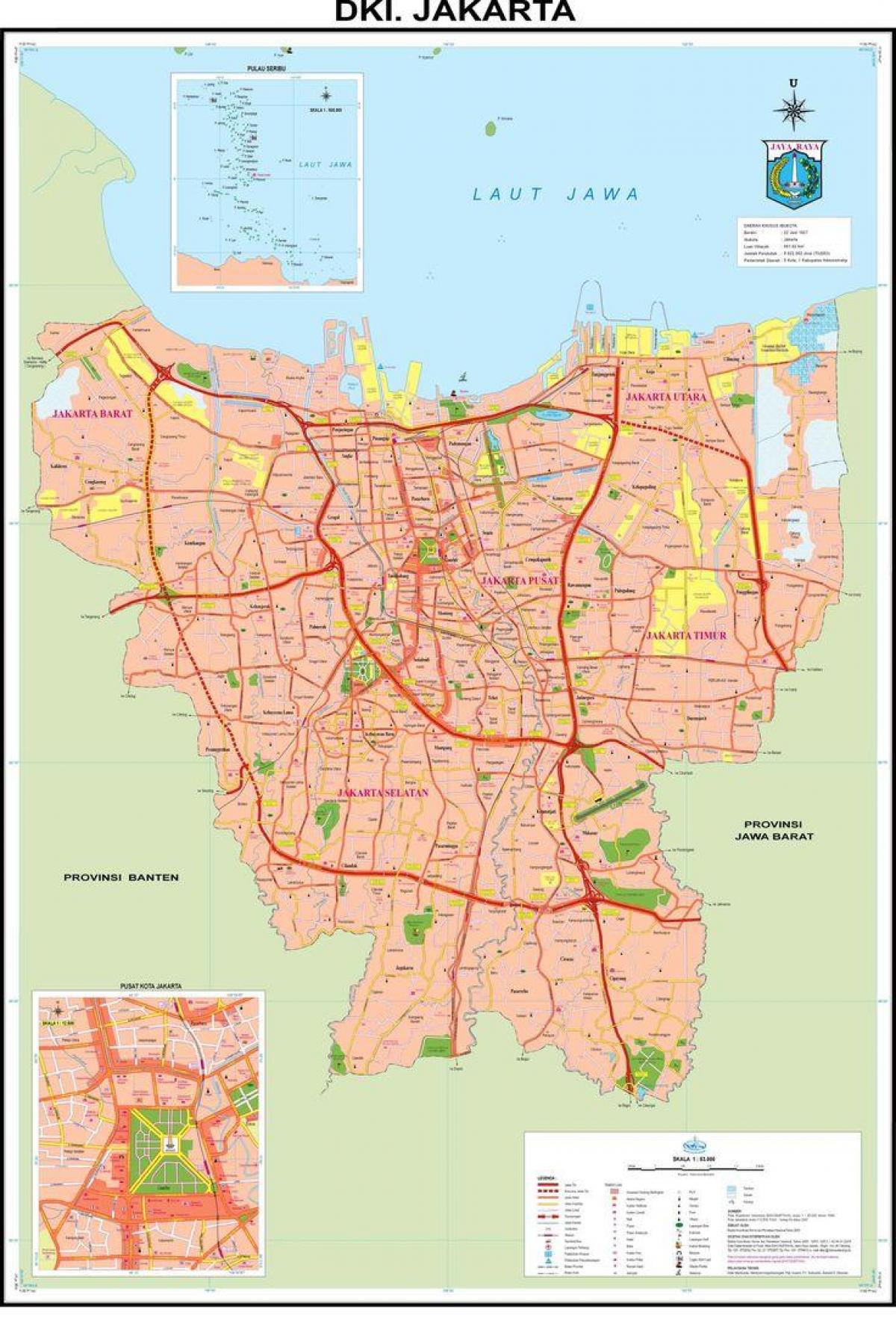 mapa de Yakarta de la ciudad vieja