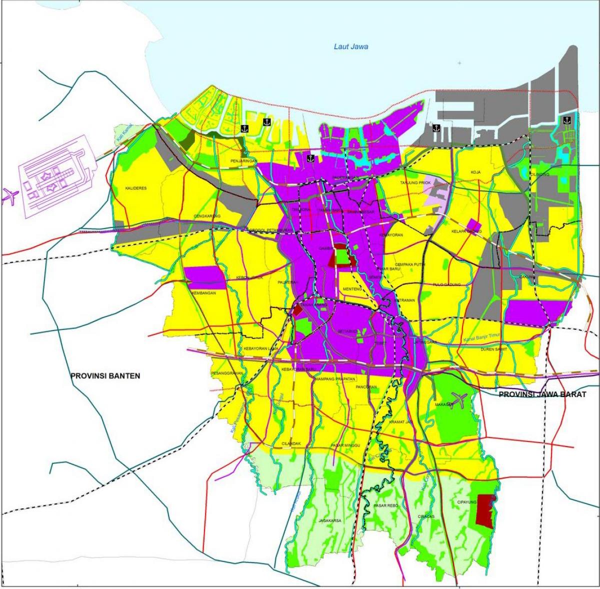 mapa de Yakarta cdb