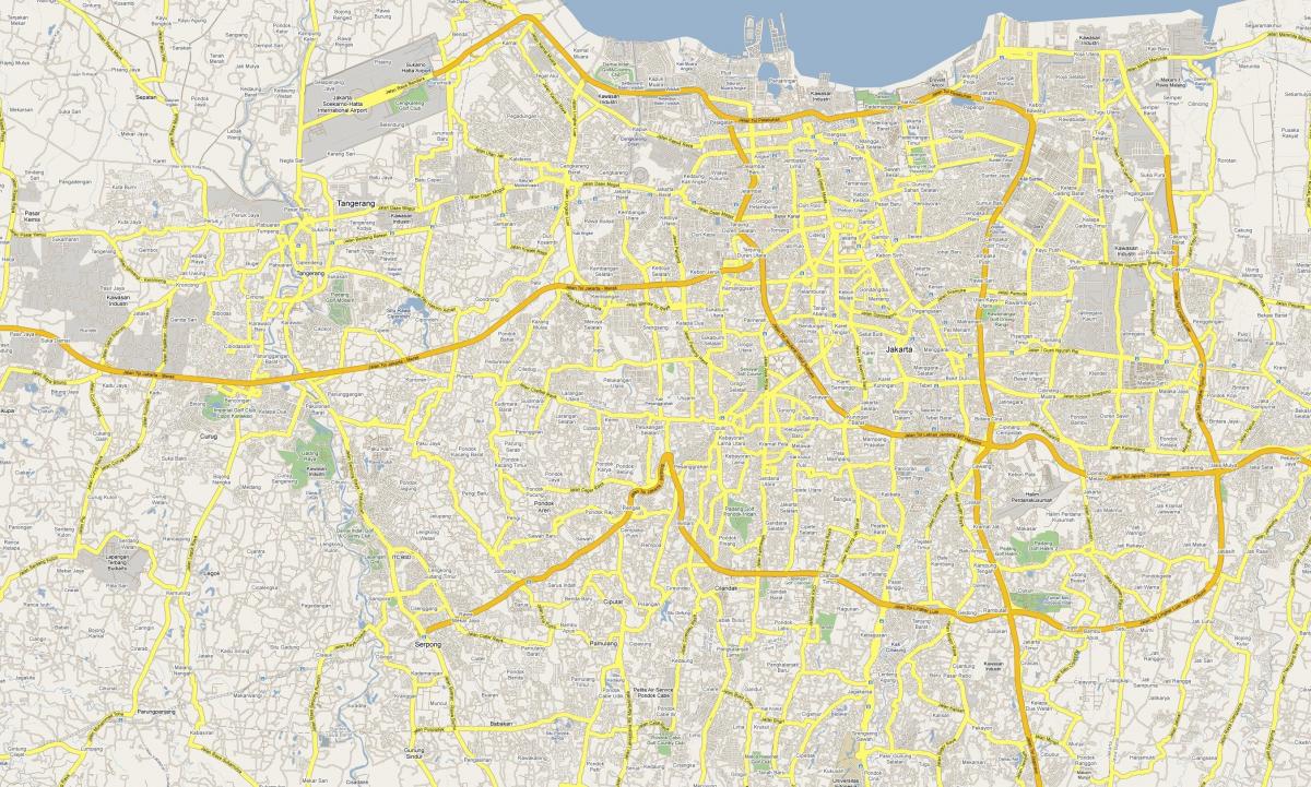 mapa de Yakarta carretera