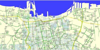 Mapa del norte de Yakarta