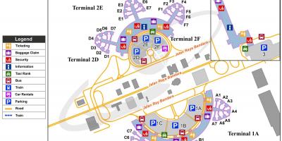 Jakarta aeropuerto internacional de mapa