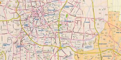 Mapa de Yakarta de la calle