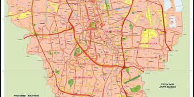 El centro de Yakarta mapa