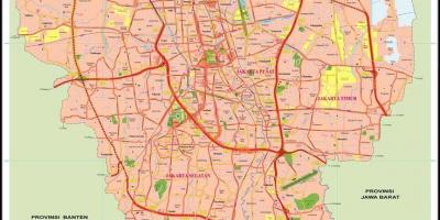 Mapa de Yakarta de la ciudad vieja
