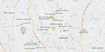 Mapa de Yakarta centros comerciales