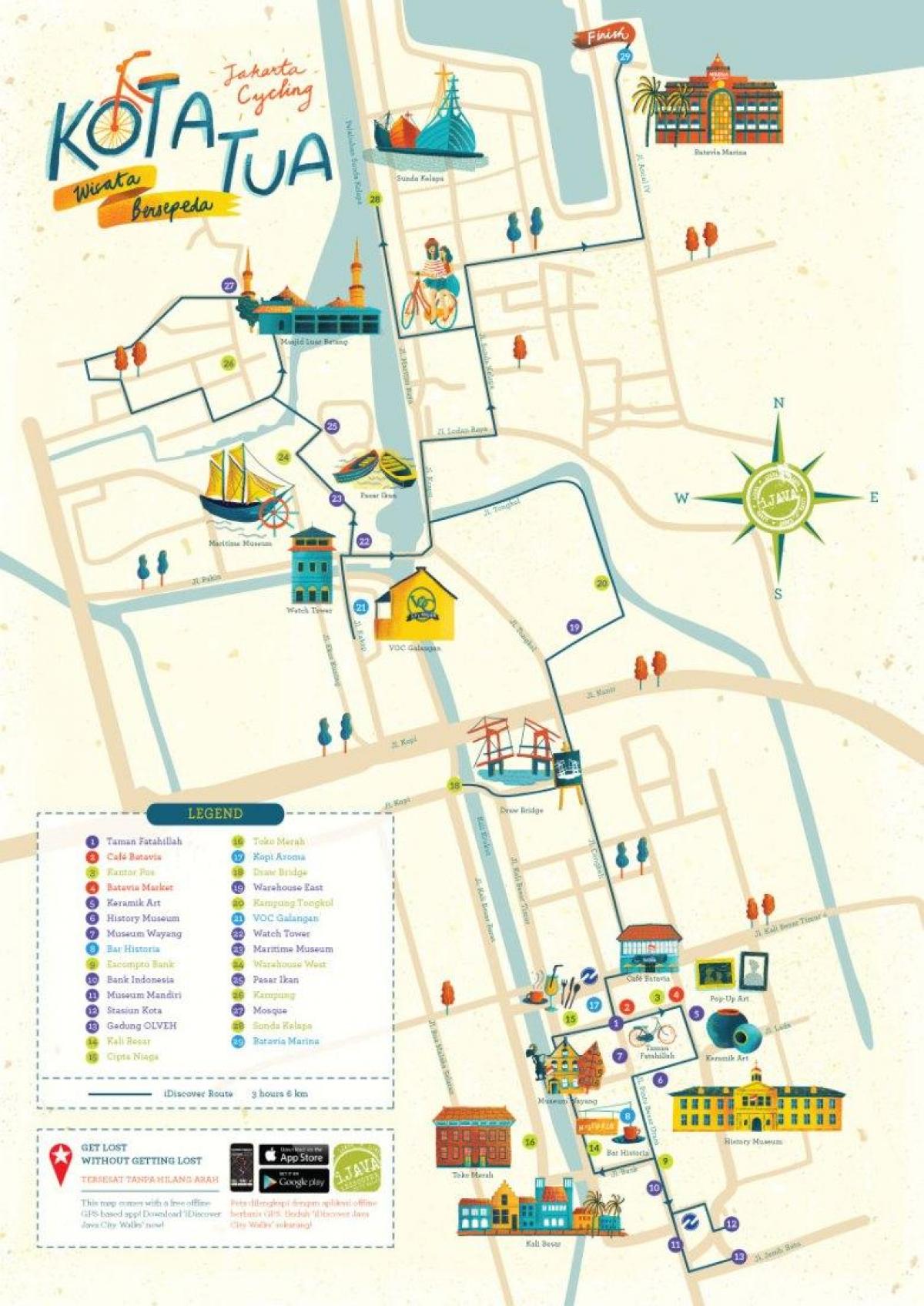 mapa de Jakarta kota