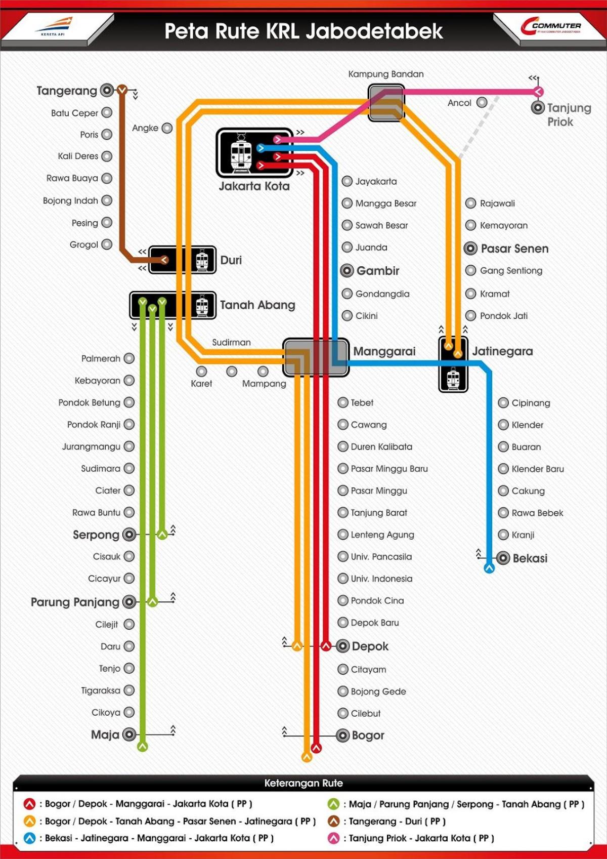 mapa de Yakarta krl