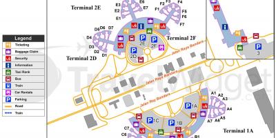 Soekarno hatta aeropuerto terminal mapa